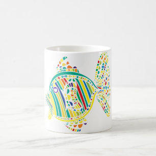Abstract Colourful Fish Coffee Mug