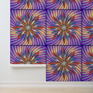 Abstract colourful Floral Mandala Art Pattern Wallpaper