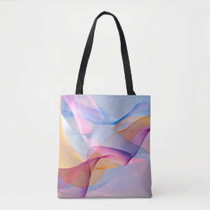 Abstract Colourful Flowing Ribbons Tote Bag