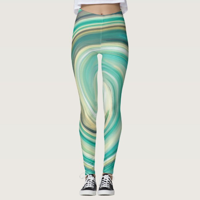Abstract Colourful Fractal Pattern #5 Leggings (Front)
