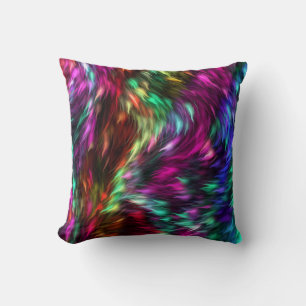 Abstract Colourful Fur Background-24605 Cushion
