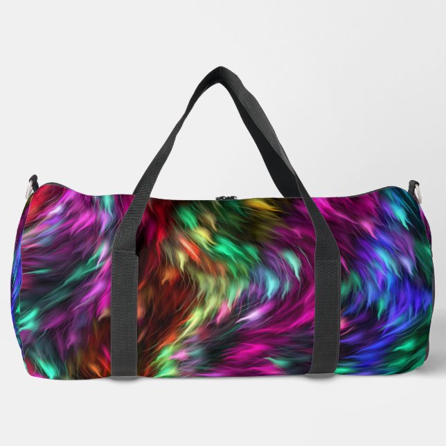 Abstract Colourful Fur Background-24605 Duffle Bag (Front)