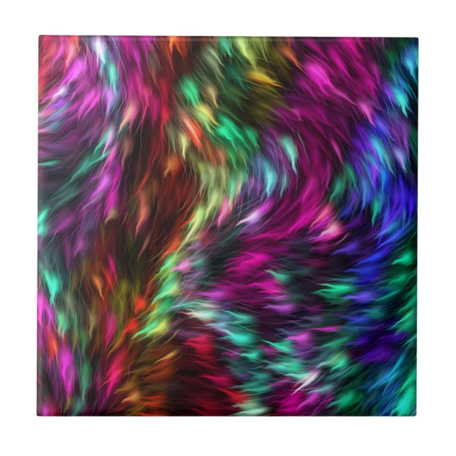 Abstract Colourful Fur Background-24605 Tile (Front)