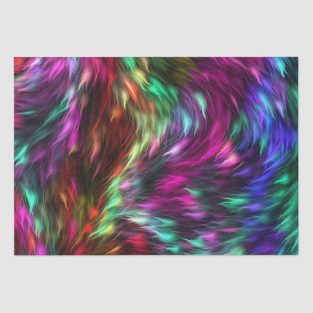 Abstract Colourful Fur Background-24605 Tissue Paper (Front)