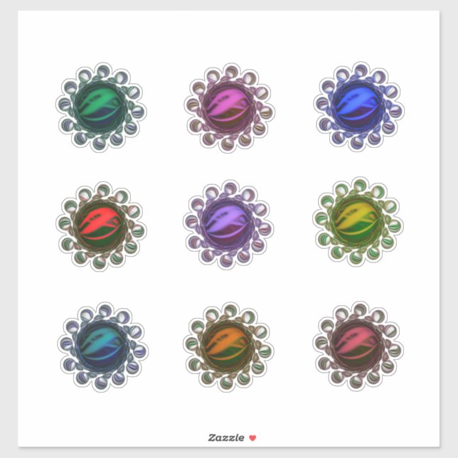 Abstract colourful gem collection  (Sheet)