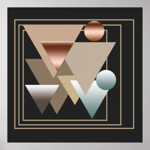 abstract colourful geometric design poster