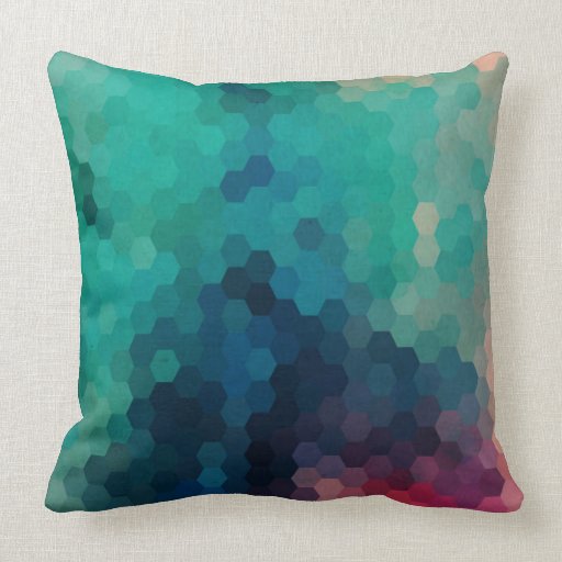 Image of Abstract Colourful Geometric Digital Collage 3 Cushion