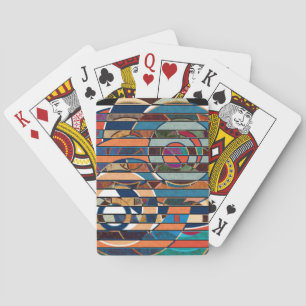 abstract, colourful, geometric, elegant, modern, b playing cards