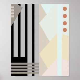 Abstract Colourful Geometric Figures Poster