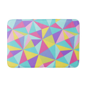 Abstract  Colourful Geometric Modern Pattern Bath Mat