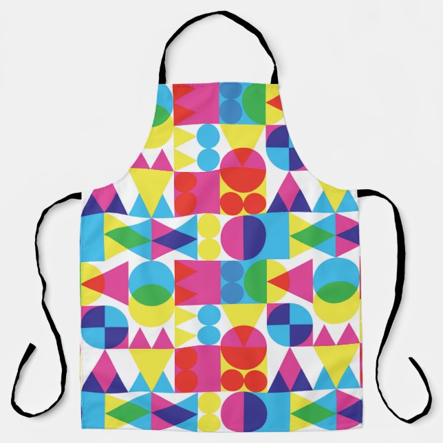Abstract colourful geometric pattern design. apron (Front)