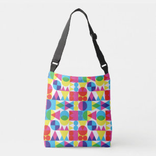 Abstract colourful geometric pattern design. crossbody bag