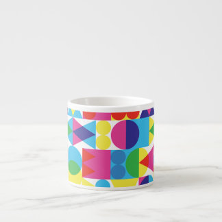 Abstract colourful geometric pattern design. espresso cup
