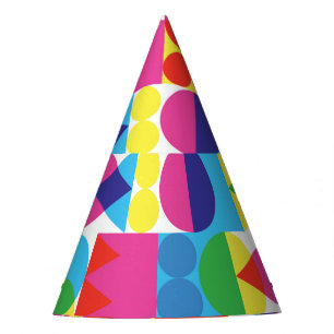 Abstract colourful geometric pattern design. party hat