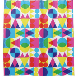 Abstract colourful geometric pattern design. shower curtain