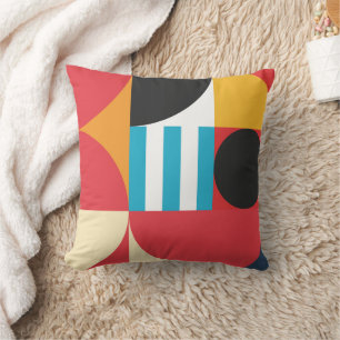 Abstract Colourful Geometric Patterns Cushion
