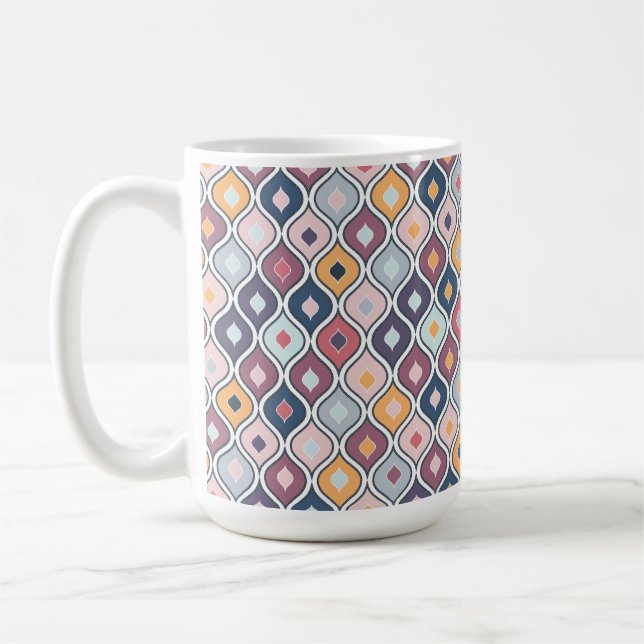 Abstract Colourful Geometric Seamless Pattern Coffee Mug (Left)