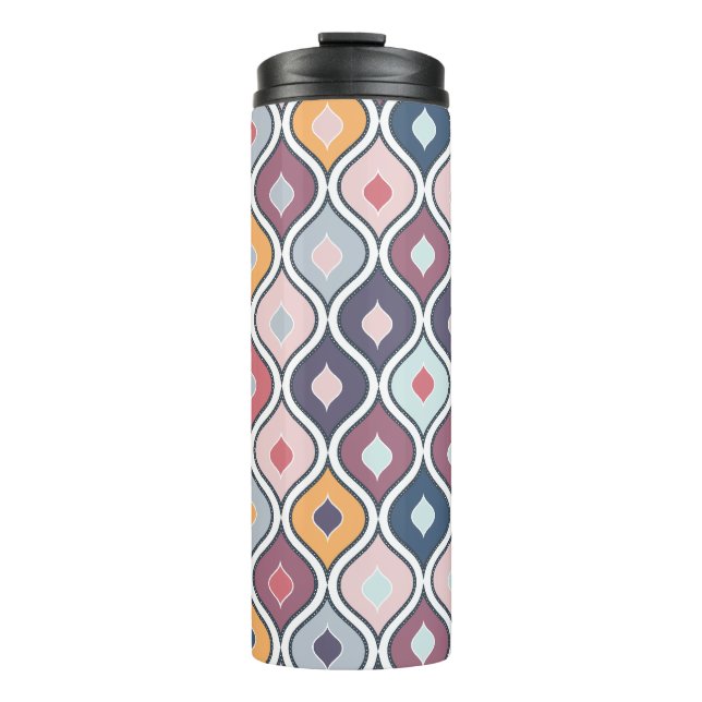 Abstract Colourful Geometric Seamless Pattern Thermal Tumbler (Front)