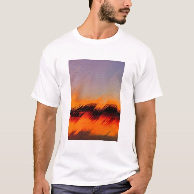 Abstract Colourful Geometrical Art T-Shirt (Front)