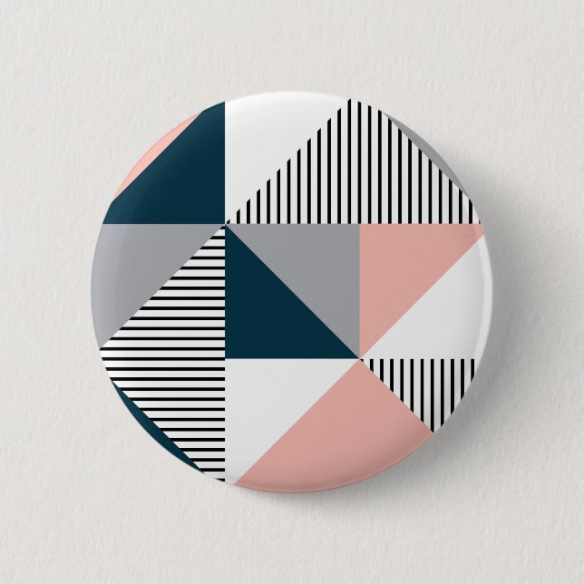 Abstract colourful geometry 6 cm round badge (Front)
