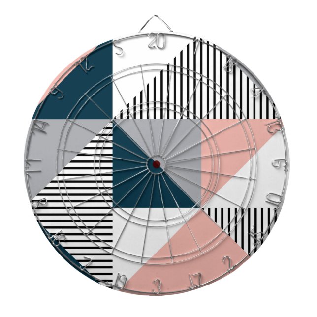 Abstract colourful geometry dartboard (Front)