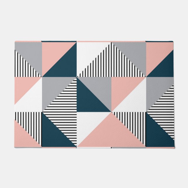 Abstract colourful geometry doormat (Front)