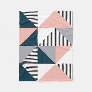 Abstract colourful geometry fleece blanket