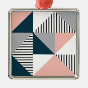 Abstract colourful geometry metal tree decoration