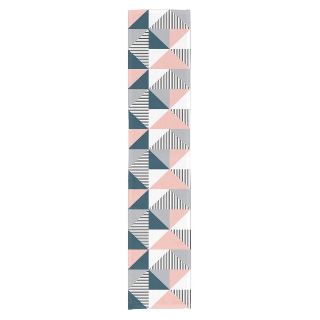 Abstract colourful geometry short table runner (Front)