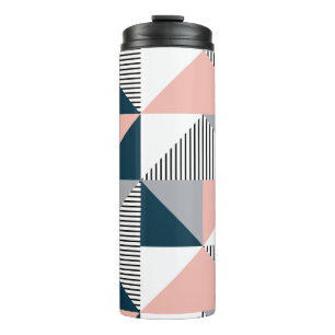 Abstract colourful geometry thermal tumbler