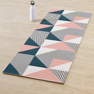 Abstract colourful geometry yoga mat