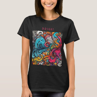 Abstract Colourful Graffiti Pattern Splash Art T-Shirt