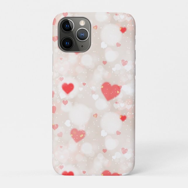Abstract Colourful Hearts Pattern Case-Mate iPhone Case (Back)