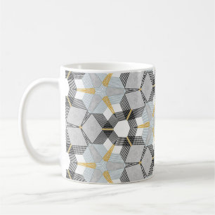 Abstract colourful hexagon square geometric seamle coffee mug
