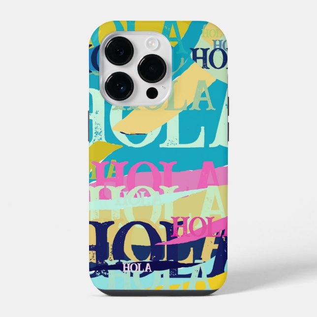 Abstract Colourful Hola iPhone Case (Back)