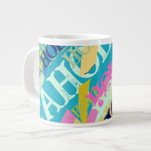 Abstract Colourful Hola Large Coffee Mug