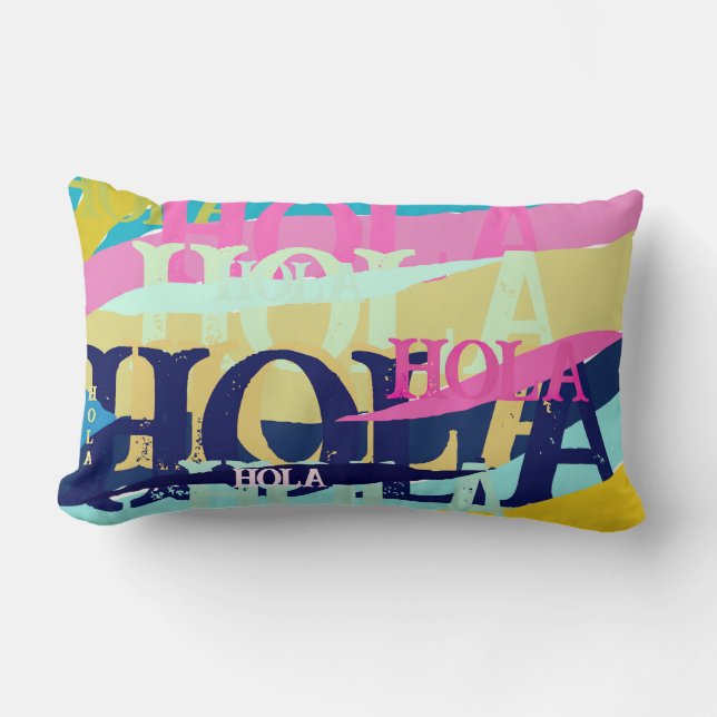 Abstract Colourful Hola Lumbar Cushion (Front)