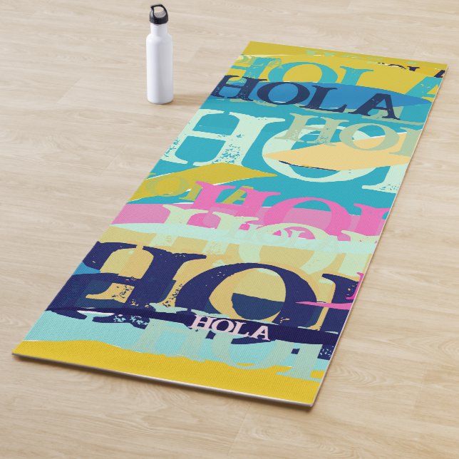 Abstract Colourful Hola Yoga Mat (In Situ)