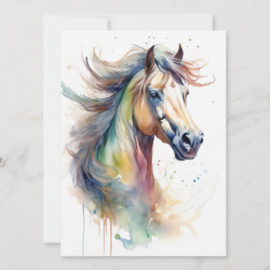 Abstract Colourful Horse Card