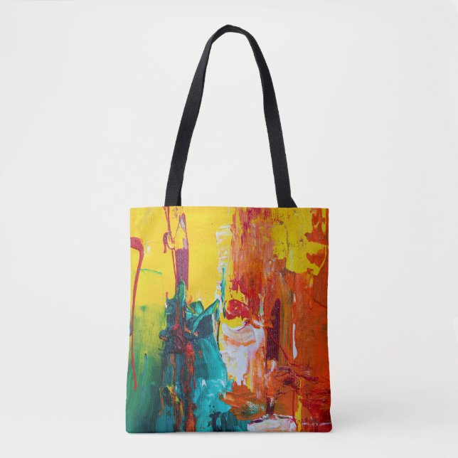 Abstract colourful image on tote bag (Front)