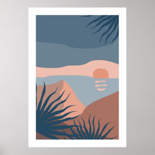 Abstract colourful landscape Poster