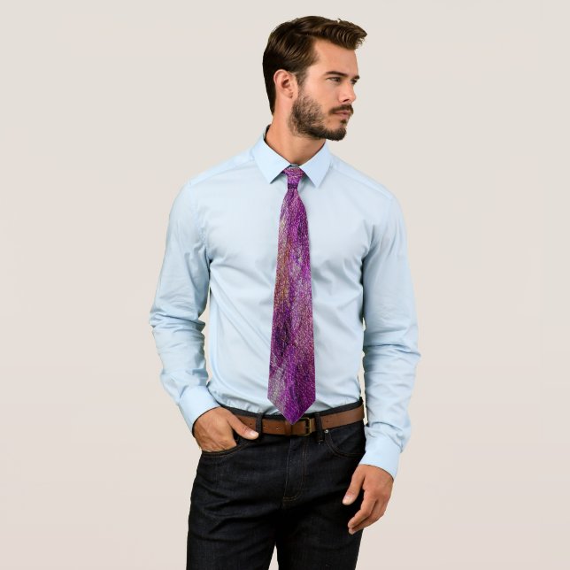 Abstract Colourful Leather #8 Tie (In Situ)