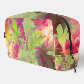 Abstract colourful leaves cosmetic bag
