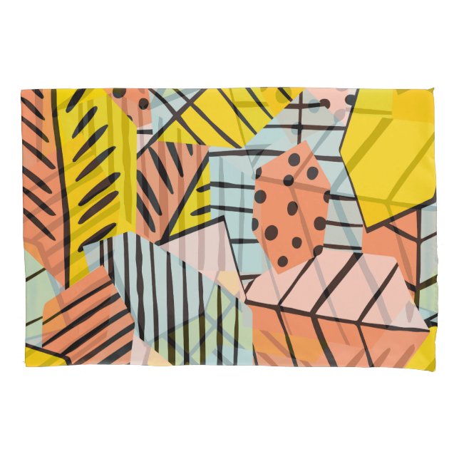 Abstract colourful leaves, nature pattern. pillowcase (Front)