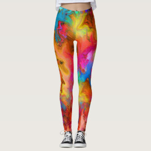 abstract colourful leggings