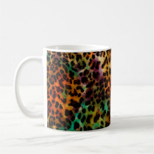 abstract colourful leopard texture pattern coffee mug