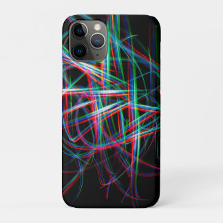 Abstract colourful light streaks iPhone 11 pro case