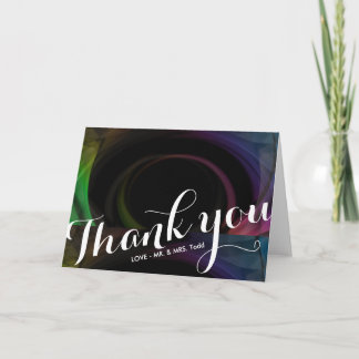Abstract Colourful Light | WEDDING THANK YOU CARD
