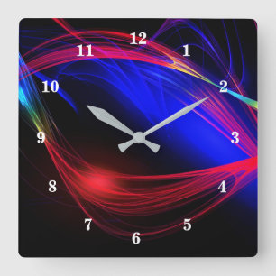 Abstract Colourful Lights - Beauty Square Wall Clock