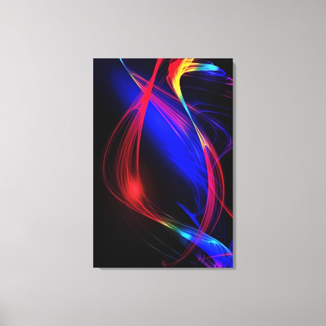 Abstract Colourful Lights Canvas Print (Front)